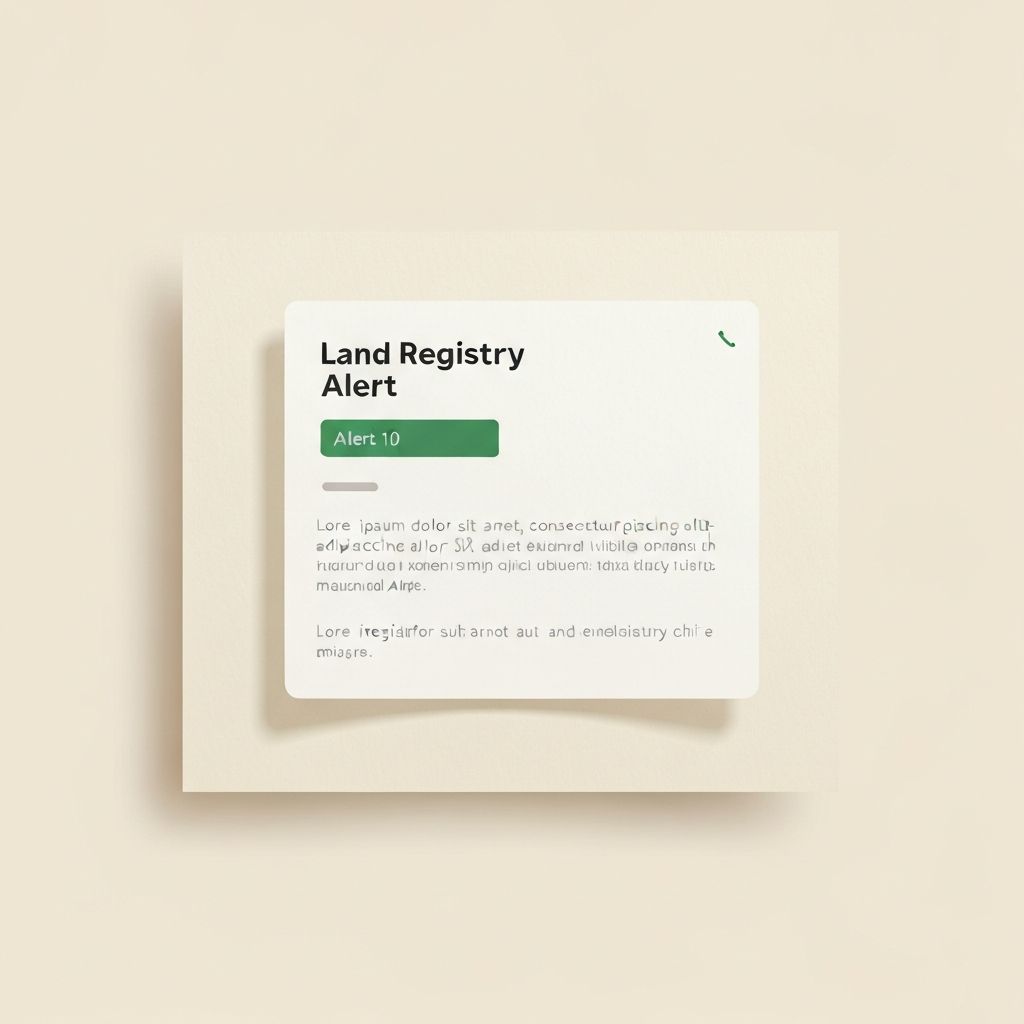 Sample land registry alert notification